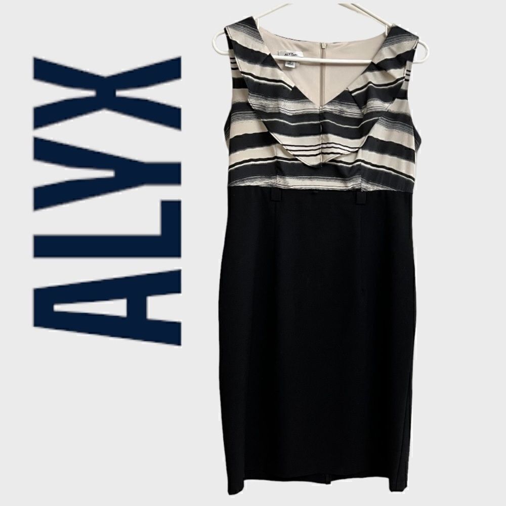 ALYX sheath dress Black and Creme Size 6